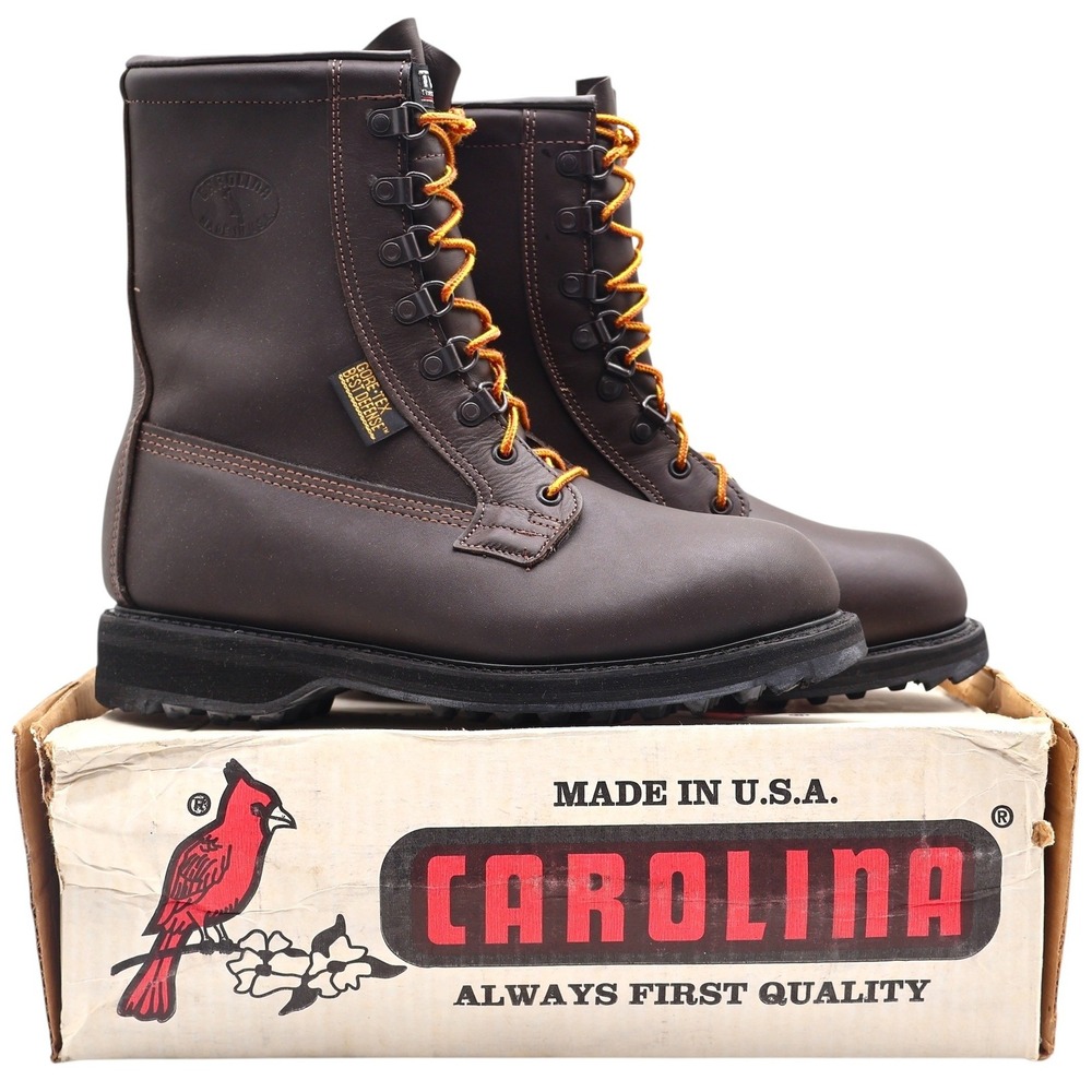 Carolina Work Boots Mens 9 D Vintage USA Made Brown Leather Gore-Tex Thinsulate